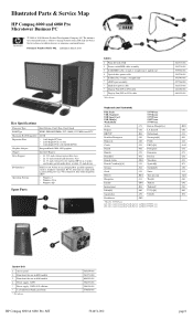 Compaq 6000 Illustrated Parts & Service Map: HP Compaq 6000 and 6080 Pro Microtower Business
