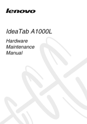 Lenovo A1000L IdeaTab A1000L Hardware Maintenance Manual