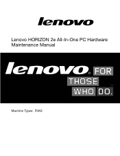 Lenovo Horizon 2e Table PC Lenovo HORIZON 2e All-In-One PC Hardware Maintenance Manual