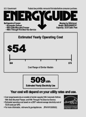Maytag MSD2559XEM Energy Guide