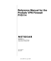 Netgear FVS114NA FVS114 Reference Manual