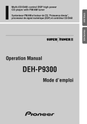 Pioneer DEH-P9300 Owner's Manual