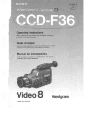 Sony CCD-F36 Operating Instructions / Manual de instrucciones / Mode d’emploi