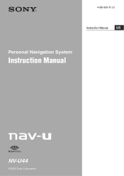 Sony NVU44 Instruction Manual