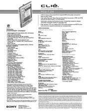 Sony PEG-TJ35 Marketing Specifications