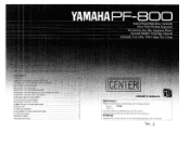 Yamaha PF-800 PF-800 OWNERS MANUAL