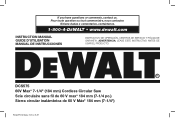 Dewalt DCS575B Instruction Manual