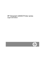 HP Designjet L65500 HP Designjet L65500 Printer series - Legal information: English