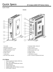 HP dx2009 HP Compaq dx2009vSFF Quick Reference Guide