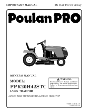 Poulan PPR20H42STC User Manual