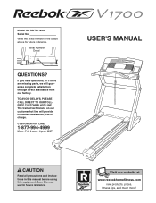 Reebok V1700 Treadmill English Manual