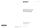 Sony STR DA5500ES Operating Instructions