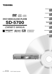 Toshiba SD-5700N Owners Manual
