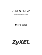 ZyXEL P-202H Plus v2 User Guide
