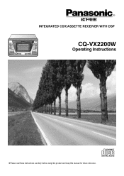Panasonic CQ-VX2200 Operating Instructions