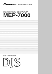 Pioneer MEP-7000 Control Manual for the DJS Software