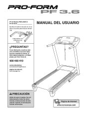 ProForm 3.6 Treadmill Spanish Manual