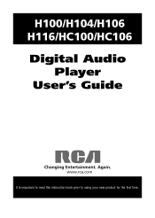 RCA H100 User Manual - H100