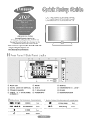 Samsung LN46A530 Quick Guide (ENGLISH)