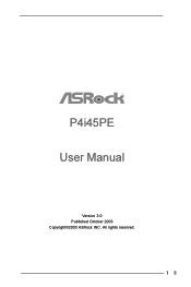 ASRock P4i45PE R3.0 User Manual