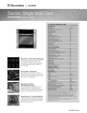 Electrolux E30EW75GSS Specification sheet