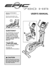 Epic Fitness 790 Hr Elliptical Canadian English Manual