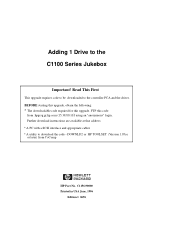 HP Surestore 40fx Adding 1 Drive to the C1100 Series Jukebox - C1156-90000