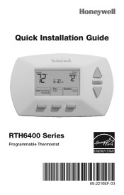 Honeywell RTH6400D Owner's Manual