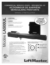 LiftMaster LA500UL Installation Manual - French