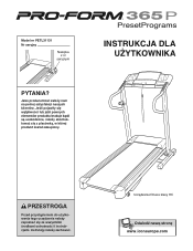 ProForm 365p Treadmill Polish Manual