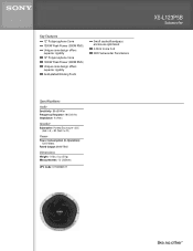 Sony XS-L123P5B Marketing Specifications