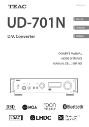 TEAC UD-701N Owners Manual English Francais Espanol