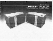 Bose Model 301 Owner's guide