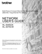 Brother International HL-3075CW Network Users Manual - English