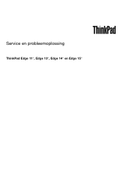Lenovo ThinkPad Edge E40 (Dutch) Service and Troubleshooting Guide