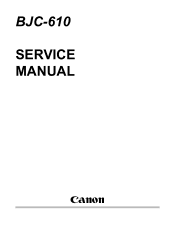 Canon BJC-610 Service Manual