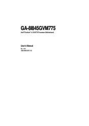 Gigabyte GA-8I845GVM-775 Manual