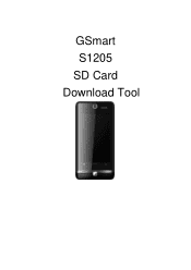 Gigabyte GSmart S1205 ROM Upgrade SOP- S1205 SD Card Download Tool (English Version)