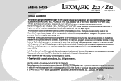 Lexmark Z22 User's Guide for Windows NT 4.0 and Windows 2000