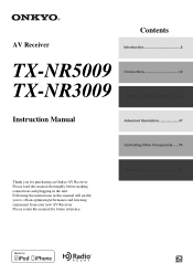 Onkyo TX-NR5009/3009 User Manual English