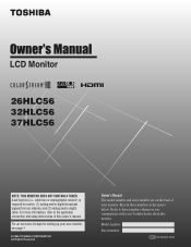 Toshiba 26HLC56 Owners Manual