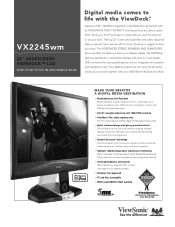 ViewSonic VX2245wm VX2245WM PDF Spec Sheet