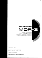 Yamaha MDR-3 Owner's Manual (image)