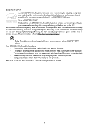 Acer Predator G3-605 User Manual (ENERGY STAR description)