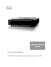 Linksys QuickVPN Cisco RVS4000 4-Port Gigabit Security Router with VPN Administration Guide