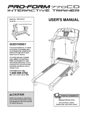ProForm 770cd Treadmill User Manual
