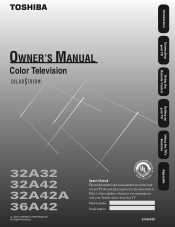 Toshiba 32A32 Owners Manual