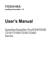 Toshiba Satellite T230D PST4LC-00H003 Users Manual Canada; English