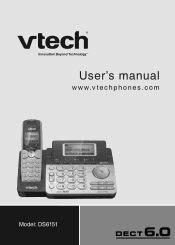 Vtech 2-Line Four Handset Expandable Cordless Phone with Digital Answering System and Caller ID User Manual (DS6151 + 3 DS6101 User Manual)