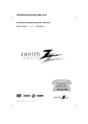 Zenith DVB712 Operation Guide